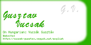 gusztav vucsak business card